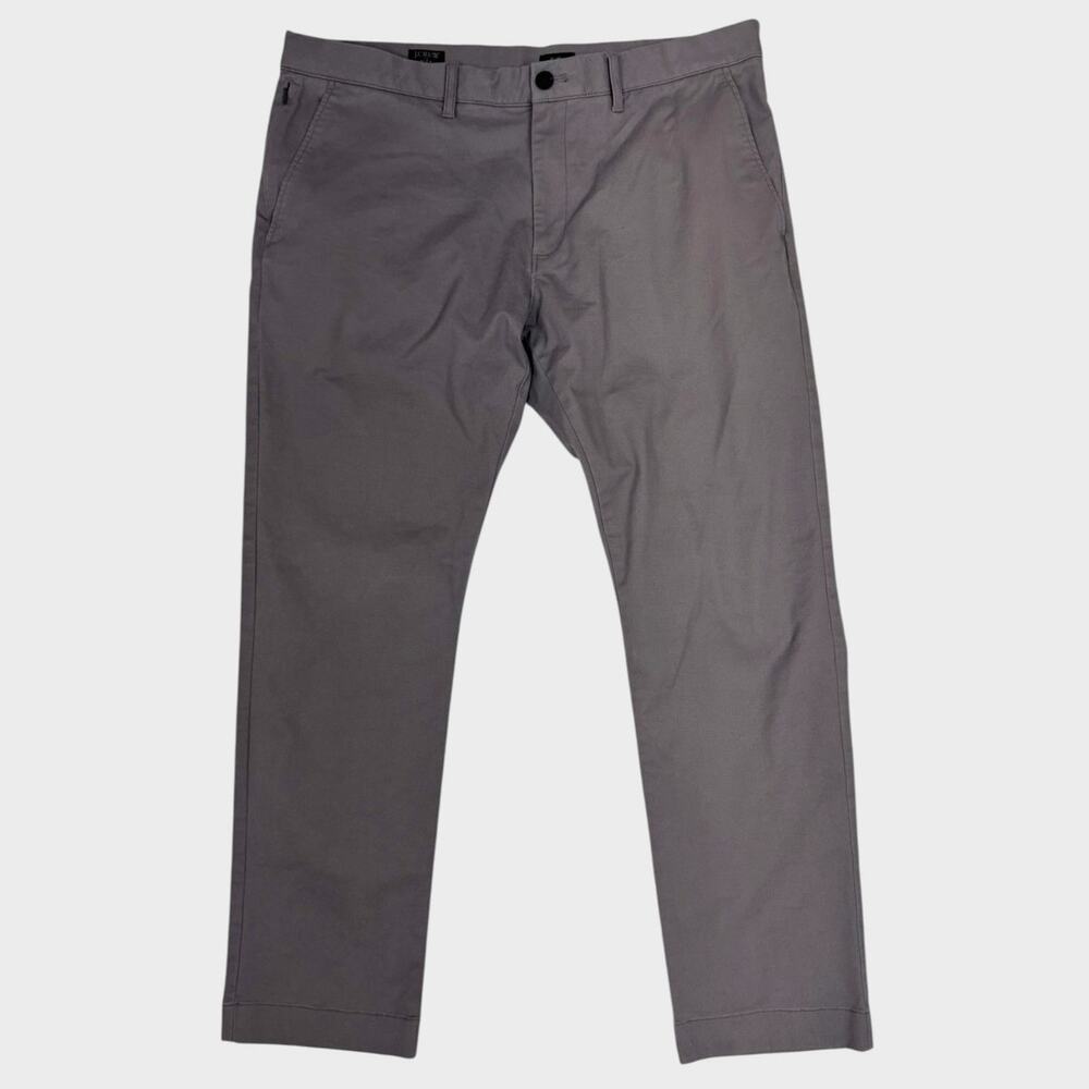 J. Crew Factory Flex Slim Mens 36 x 30 Gray Pants Cotton Polyester